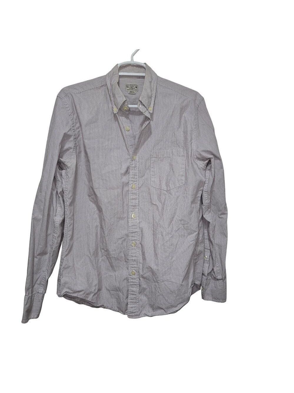 J.Crew Tailored Fit Stripe Button Down Shirt M 100% Cotton